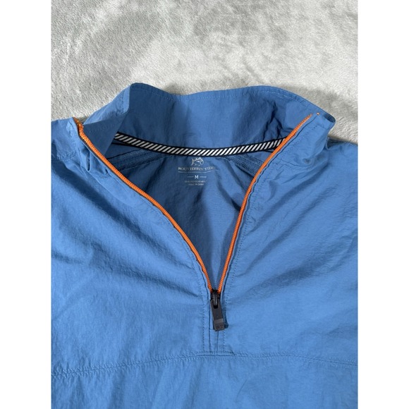 Southern Tide Pullover Mens‎ Medium Blue 1/4 Zip Nylon Lightweight Windbreaker - Picture 6 of 13